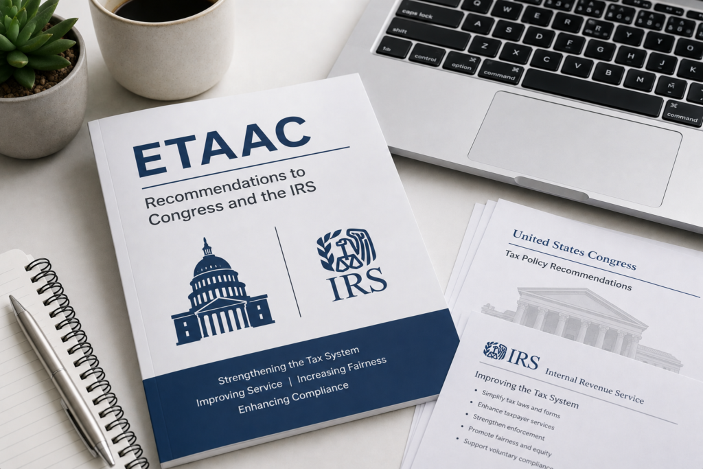 ETAAC представил рекомендации Конгрессу и IRS