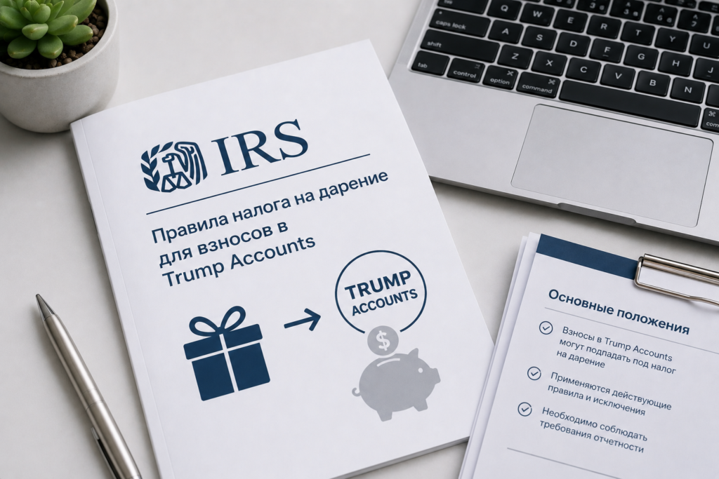 IRS разъяснила порядок применения правил по налогу на дарение для взносов в Trump Accounts